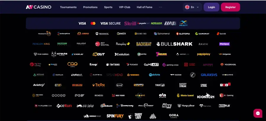 NV Casino Zahlungsmethoden NV Casino Zahlungsanbieter und Payment Logos